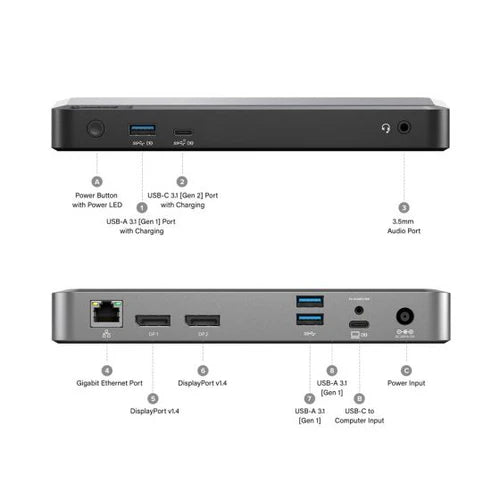 Clarity Max Touch 32" UHD 4K Monitor with USB-C Power Delivery, Webcam and Touch Screen (Pack of 2) + DX2 Dual 4K Display Universal Docking Station _ with 65W Power Delivery