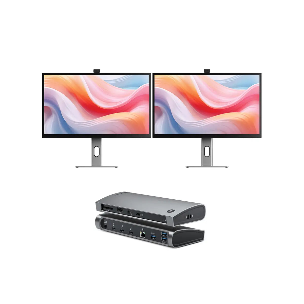 clarity-pro-27-uhd-4k-monitor-with-65w-pd-and-webcam-pack-of-2-thunderbolt-4-blaze-docking-station_1