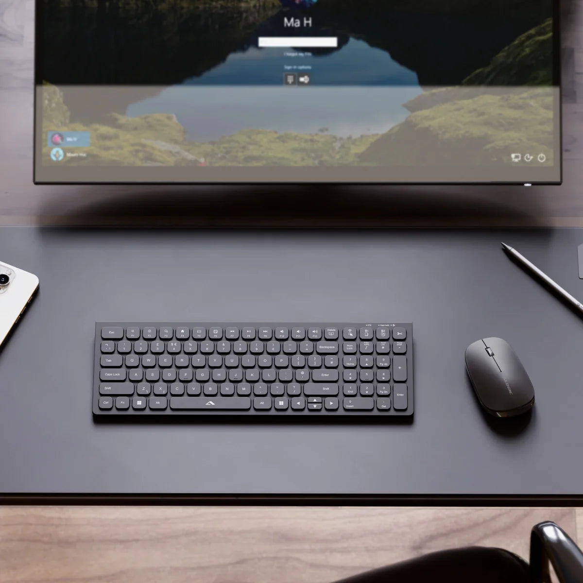 Echelon USB-C Compact Rechargeable Wireless Mouse and Keyboard Combo for Windows