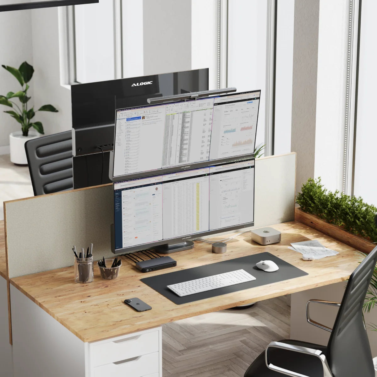 Edge 34" Ultrawide QHD 4K Monitor Elevate Home Office Kit - Space Grey