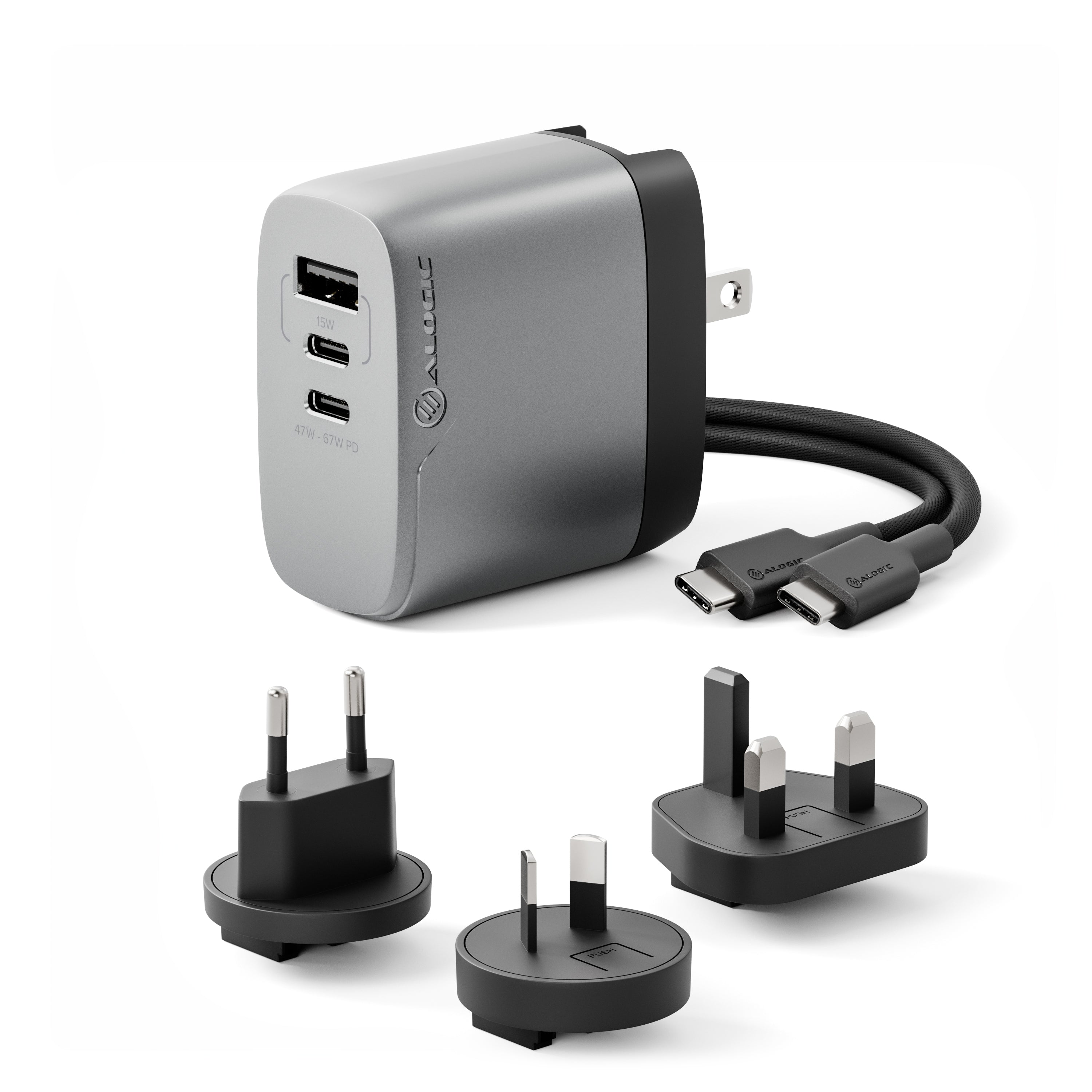 65W Gan Fast Charger, Compact Travel Adapter