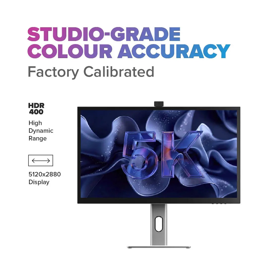 Clarity 27" 5K Monitor with 90W Power Delivery and Webcam