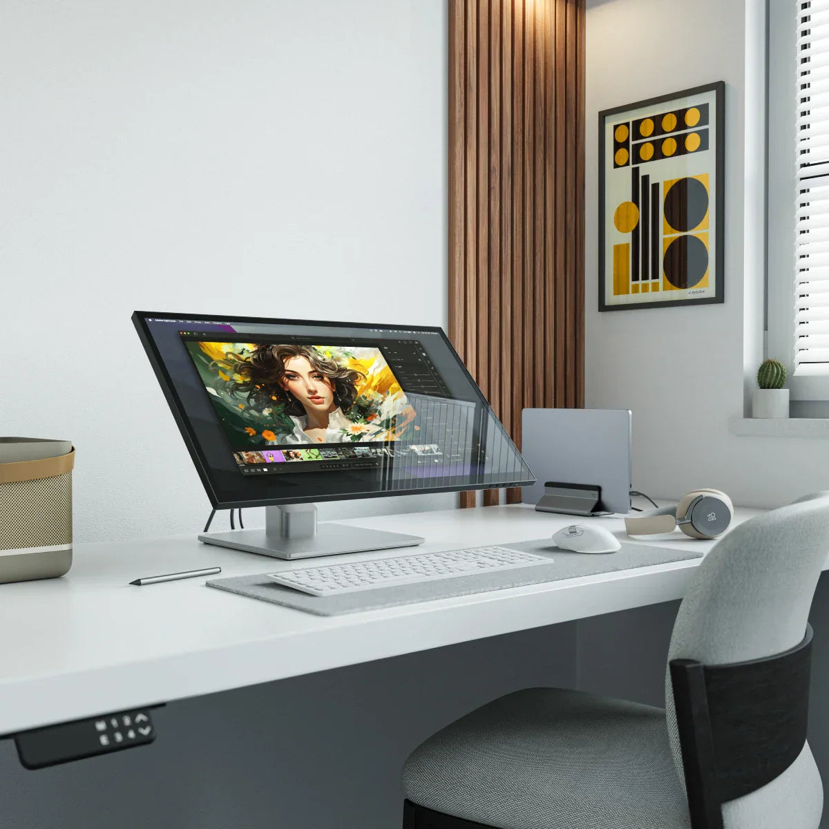 Clarity Fold Touch 27" 4K UHD Monitor with 65W Power Delivery, Webcam, Touchscreen & Fold Stand + Dual 4K Universal Docking Station - DisplayPort Edition