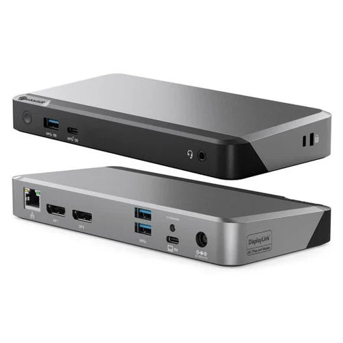 Clarity Fold Touch 32" 4K UHD Monitor with 65W Power Delivery, Webcam, Touchscreen & Fold Stand (Pack of 2) + DX2 Dual 4K Display Universal Docking Station - with 65W Power Delivery
