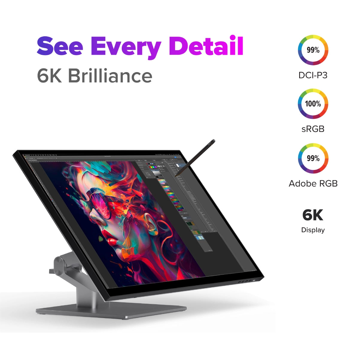 Clarity 6K Touch 32" Monitor with USB-C Power Delivery and Touchscreen