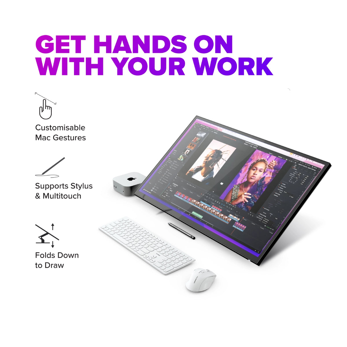 Clarity 5K Fold Touch 27" UHD Monitor with USB-C Power Delivery and Touchscreen