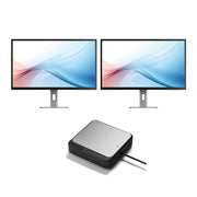 Clarity Max 32" UHD 4K Monitor with USB-C Power Delivery (Pack of 2) + Dual 4K Universal Docking Station _ DisplayPort Edition