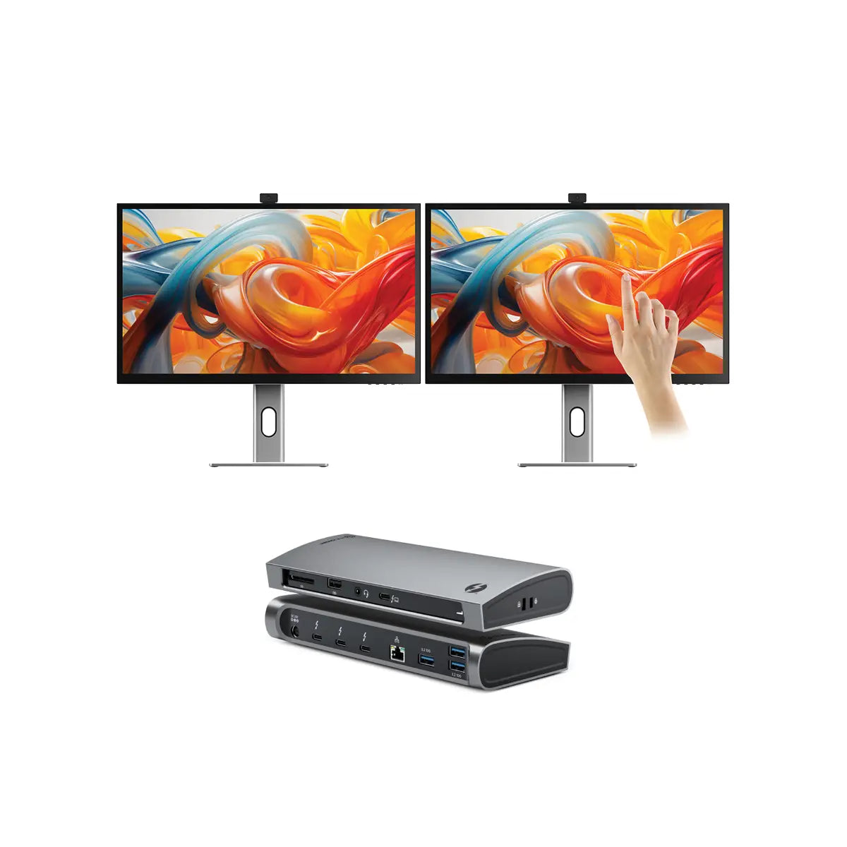 clarity-pro-touch-27-uhd-4k-monitor-with-65w-pd-webcam-and-touchscreen-pack-of-2-thunderbolt-4-blaze-docking-station_1
