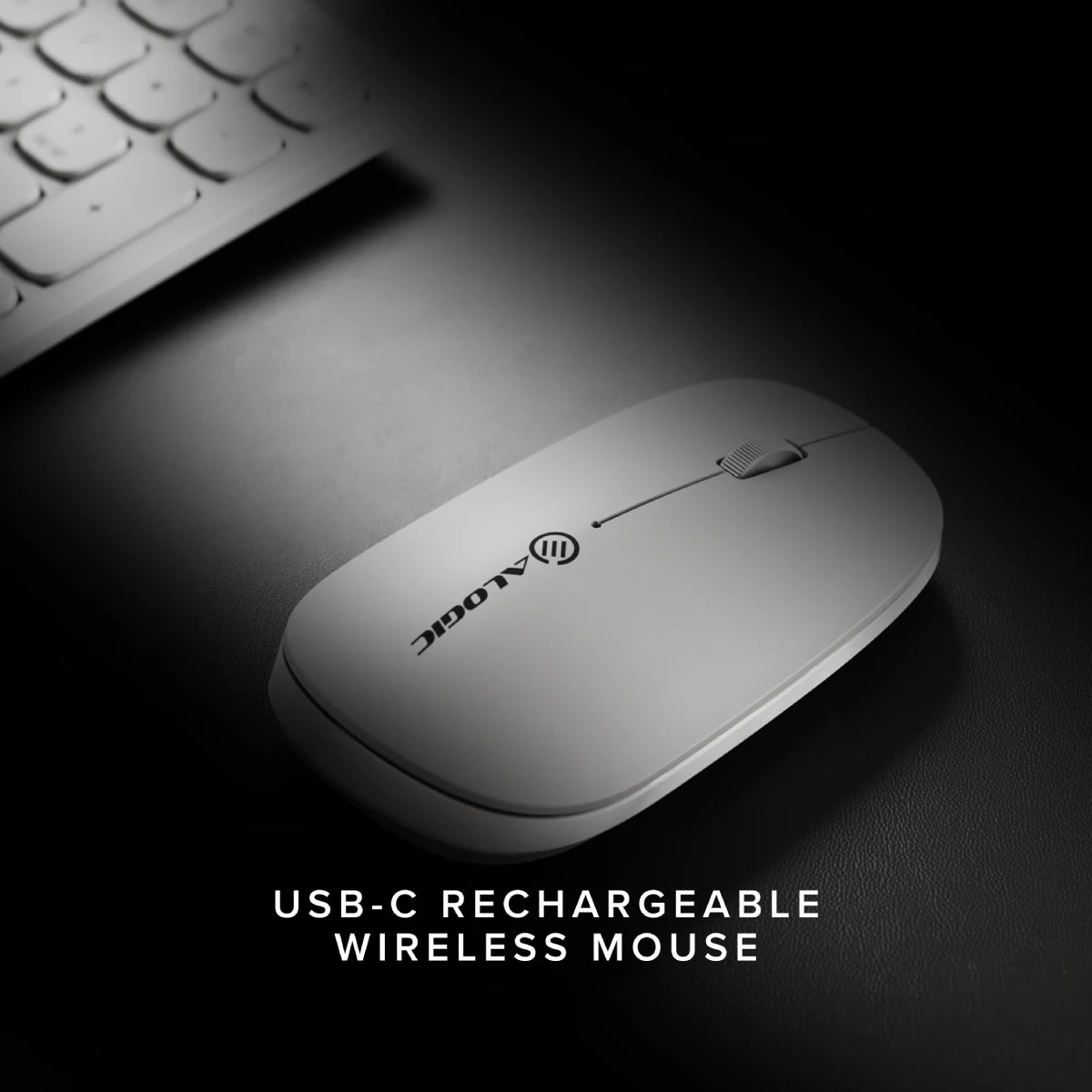 Echelon USB-C Rechargeable Wireless Mouse (White)