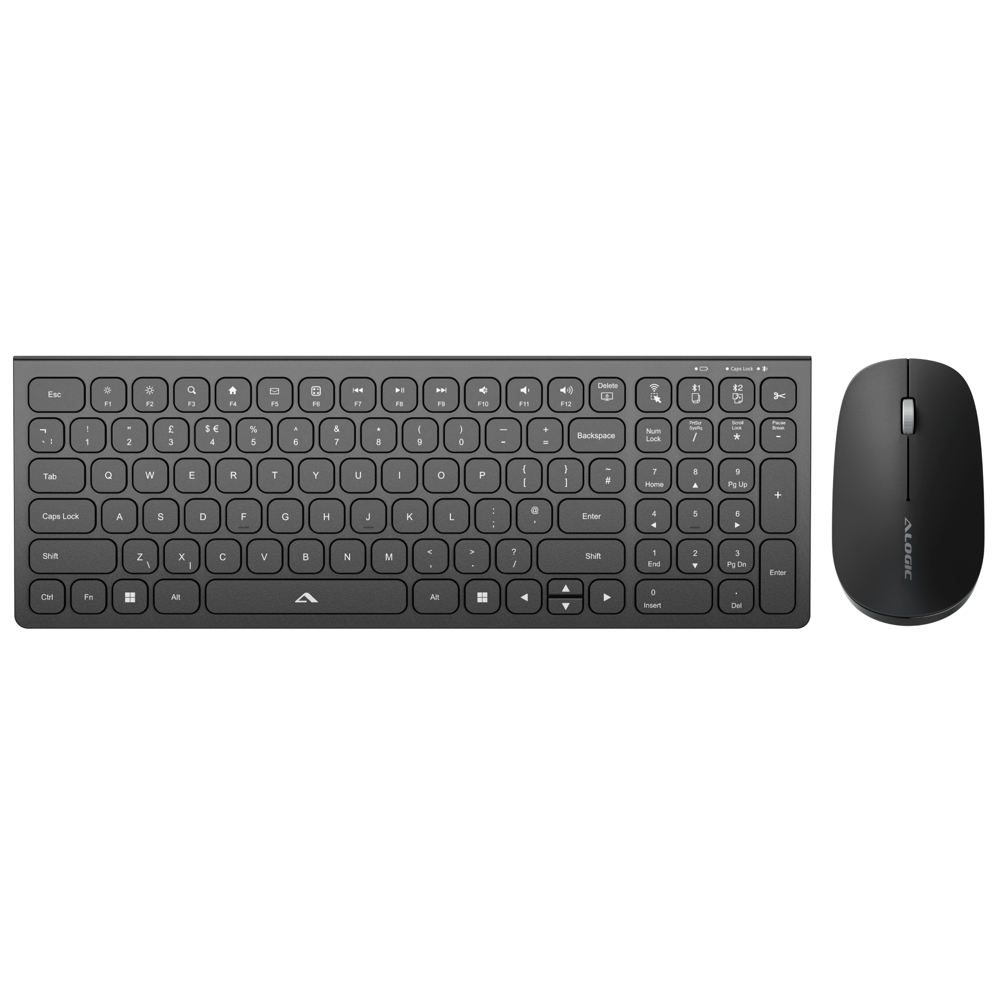 Echelon USB-C Compact Rechargeable Wireless Mouse and Keyboard Combo for Windows