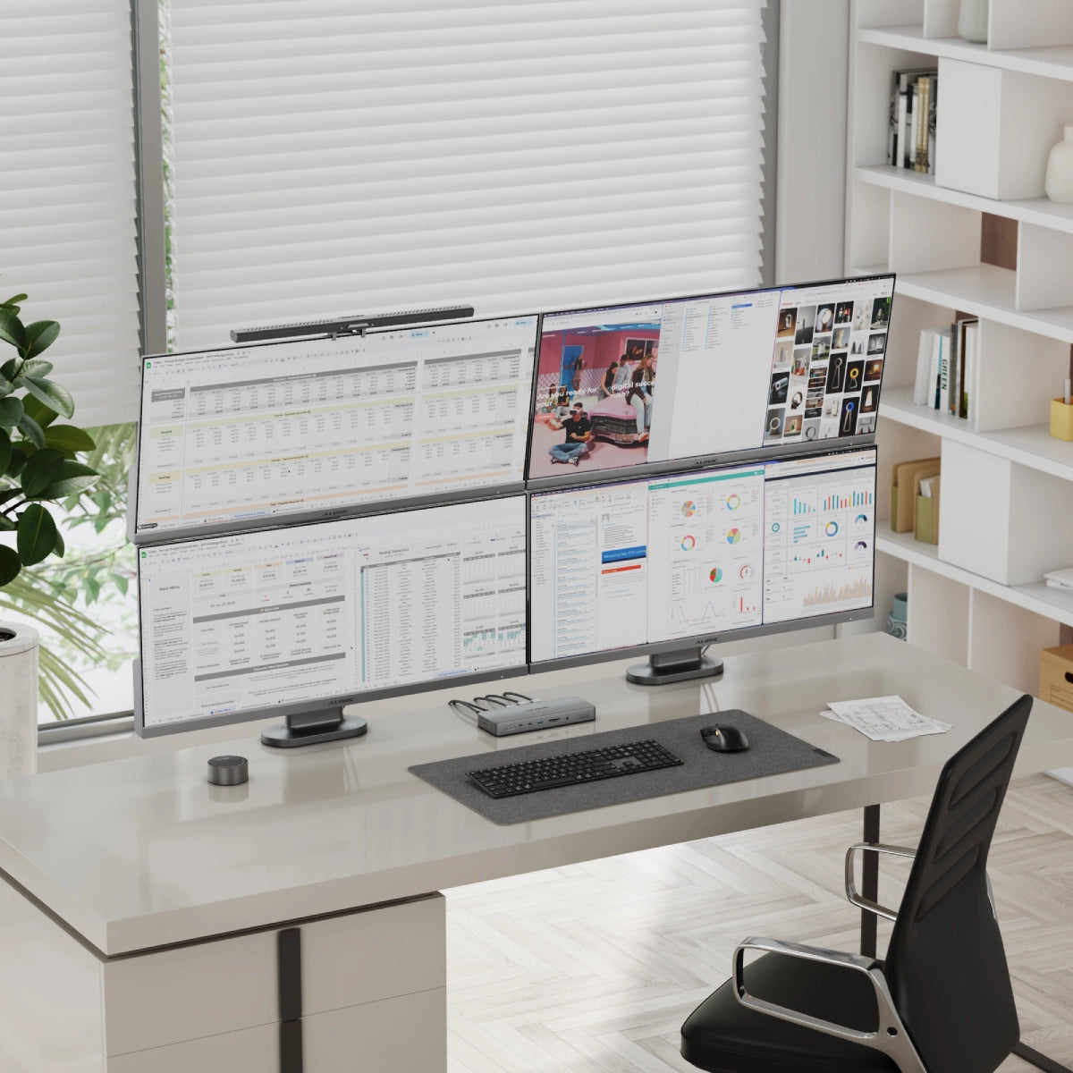 Edge 34" Ultrawide QHD 4K Monitor Elevate Ultimate Home Office Kit - Space Grey