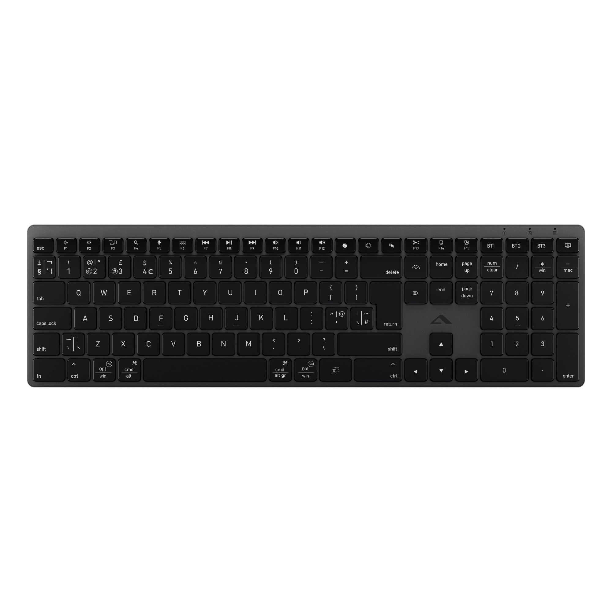 Hush Full Size USB-C Rechargeable Wireless Keyboard with Backlight