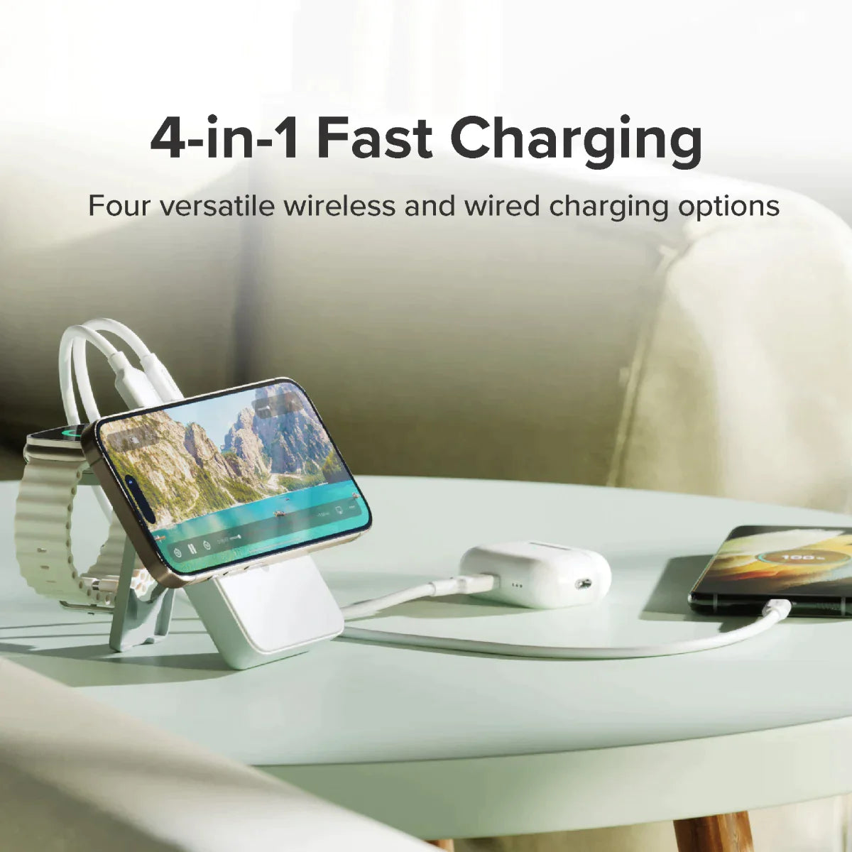 Lift 4-in-1 MagSafe Compatible Wireless Charging 10,000mAh Power Bank - Pack of 4